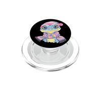 Écharpe à Motif Grenouille Bleue Mignonne Portrait Graphique Rose PopSockets PopGrip pour MagSafe