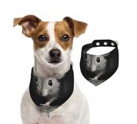 Écharpe A Mouse in The Darkness pour animal domestique - Bandana pour chien - Printemps et été - En coton doux - Accessoires réglables pour petites, moyennes et grandes filles - Garçon et chiot