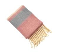 Écharpe à rayures colorées pour enfants avec pompons Foulard doux et confortable Accessoire chaud d'hiver pour enfants de 3 à 12 ans