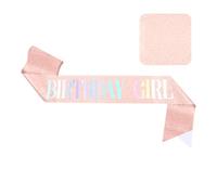 Echarpe Anniversaire,Birthday Girl,Couronne Anniversaire,écharpe Anniversaire,Decoration Anniversaire,Anniversaire Rose,Ceinture d'anniversaire,Echarpe Miss,Lettrage Illusion Or Rose,1 Pièce