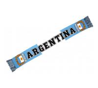 Echarpe Argentine Supporter Drapeau Bleu Blanc Avec Blason Albiceleste
