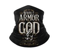 Écharpe Armure De Dieu Christianisme Verset Religieux Balaclava Durable Cache Cou Multi-Usage Couvre-Chef pour Randonnée Adulte Cyclisme 25X50CM