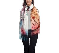 Echarpe Attrape-Rêves Aquarelle Hiver Foulards Doux Foulard Echarpe Glands Châle En Cachemire Pour Fête Plage Soiree Cadeau