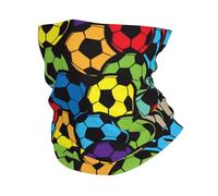 Écharpe Ballon De Football Abstrait Sport Coloré Balaclava Multifonction Cache Cou Respirant Couvre-Chef pour Jogging Randonnée Adulte 25X50Cm