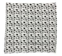 Écharpe bandana Berlin symboles blanc noir foulard carré