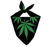 Écharpe bandana lame de chanvre grandes petites cannabis noir vert foulard carré