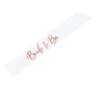 Partydeco.pl Écharpe pour enterrement de vie de jeune fille Blanc et or rose - Blanc - Taille unique