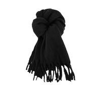 Écharpe blanche en laine Glory Max Écharpe d'hiver unisexe, unie, unie, douce au toucher, classique, 90 foulards de voyage, Noir , taille unique