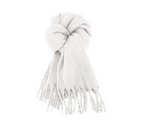 Écharpe blanche en laine Glory Max Écharpe d'hiver unisexe, unie, unie, douce au toucher, classique, 90 foulards de voyage, Blanc., taille unique