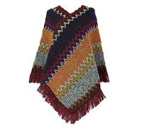 Écharpe blanche légère tartan pour femme - Imprimé national - Poncho coloré avec pompons - Châle tricoté - Écharpe pashminas à franges - Cadeau pour femme - Bandana vert, F, taille unique