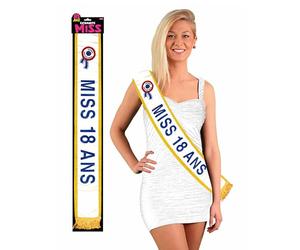 Echarpe bleue Miss 18 ans