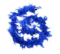 Écharpe Boa En Plumes De Dinde Colorées, Écharpe Fine, Légère, Longue Au Toucher, Accessoires De Fêtes Et De Spectacles Sur Scène-Bleu Roi
