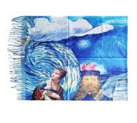 Écharpe cachemire 'Beaux Arts' voyage à travers le temps, les œuvres, les artistes - 200x70 cm [R8966]