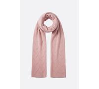 Écharpe Cachemire Maille Ajourée Misciano Rose Poudré 40x185 cm