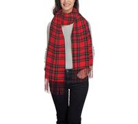 Echarpe Carreaux Tartan Royal Stewarte Rouges Et Noirs Écharpe Chale