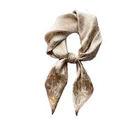 Écharpe carrée 100 % pure soie de mûrier pour cheveux - 68,6 x 68,6 cm - Foulard en soie pour femme, Automne, Small