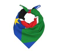 Écharpe carrée imprimée aux couleurs du drapeau du Soudan du Sud, cache-cou, idéale pour la plage, le vélo, les voyages, châle de sport doux.