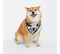 Écharpe carrée noire et blanche pour chien - Écharpe triangulaire adaptée aux chiens de petite, moyenne et grande taille, bandanas noirs pour chiens