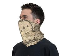 Écharpe Carte Antique du Monde Viking De Norvège Cache Cou Vent Poussière Preuve Balaclava Respirant Couvre-Chef pour Cyclisme Extérieur Course À Pied