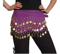 Echarpe Ceinture jaune Femme Danse du Ventre 3 Rangées Orientale Foulard Hanche