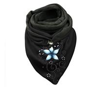 éCharpe Chale Avec Attache Cachemire Chale Hiver Foulard Femme Marque Impression Motif Chaud Echarpe Foulard Châle Chic Echarpe Triangle Femme avec Bouton