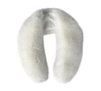 Écharpe châle en fausse fourrure pour femme pour l'hiver, cache-cou, écharpe enveloppante comme col en fourrure véritable, taille XL, blanc, Large