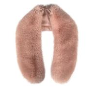Écharpe châle en fausse fourrure pour femme pour l'hiver, cache-cou, écharpe enveloppante comme col en fourrure véritable, taille XL, rose, Large