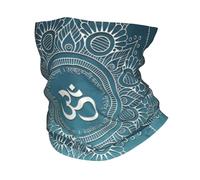 Écharpe chaude d’hiver, Maha Mrityunjaya Mantra Tour de cou Femmes Hommes UV Bouclier Facial Hiver Om Yoga Mandala Bouddhisme Aum Bandana Écharpe pour le cyclisme