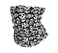 Écharpe chaude d’hiver multifonctionnelle, bande de rock personnalisée Misfits Face Bandana Cou Gaiter Coupe-vent Visage Écharpe Couverture Femmes Hommes Heavy Metal Bandeau Tube Cagoule