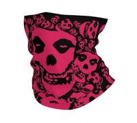 Écharpe chaude d’hiver multifonctionnelle, bande de rock personnalisée Misfits Face Bandana Hiver Cou Cache-Cou Hommes Coupe-vent Wrap Face Scarf pour Ski Heavy Metal Gaiter Bandeau