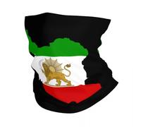 Écharpe chaude d’hiver multifonctionnelle, drapeau de l’Iran Carte Bandana cou cache-cou pour la randonnée camping femmes hommes écharpe Lion et soleil cagoule plus chaud