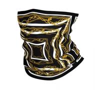 Écharpe chaude d’hiver multifonctionnelle, impressions baroques personnalisées ornement grec GoldenMeander Meandros VINTAGE tour de cou guêtre hommes femmes écharpe bandana d’hiver