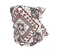 Écharpe chaude d’hiver multifonctionnelle, Kabyle Poterie Berbère Motifs Cou Cache-cou Hommes Femmes UV Bouclier Facial Hiver Amazigh Géométrique Bandana Écharpe pour le cyclisme