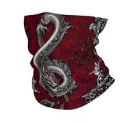 Écharpe chaude d’hiver multifonctionnelle, musique Dragon gothique Bandana Cou Gaiter pour Ski Chasse Hommes Femmes Wrap Écharpe Chinois Style Asiatique Cagoule Plus Chaud
