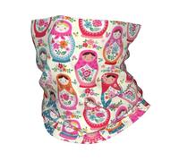 Écharpe chaude d’hiver, poupée matriochka personnalisée Russie russe Folk Art Bandana cache-cou Femmes Hommes Hiver Ski Randonnée Écharpe Gaiter Face Cover