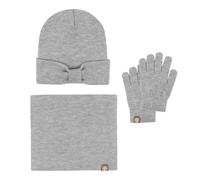 ÉCharpe Chaude Femme, Echarpes Femme Ensemble Bonnet Et Gants d'automne-Hiver pour BéBé (0 à 5 Ans) Chauds Et Mignons avec NœUd Papillon