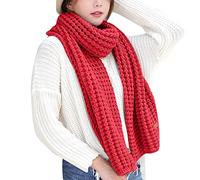 Echarpe Chaude Homme,Hiver Multicolore Kint Feel Pashmina Châles Wraps Élasticité Écharpe Légère Écharpes Chaudes Femmes Hommes Écharpes Longues Et Épaisses Tricot Couples Écharpe (RD2, One Size)