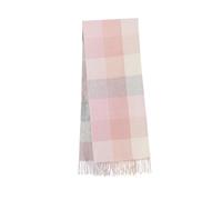 Écharpe chaude pour femme - Automne - Hiver - Couleur unie - En coton - Doublure polaire - Tour de cou élastique - Coupe-vent - Design classique - Pour femme et garçon, Rose, taille unique