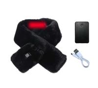 Écharpe chauffante avec batterie externe pour femmes et hommes (offre spéciale Royaume-Uni), 3 niveaux de chauffage, chauffe rapide, tour de cou chauffant unisexe et moelleux pour l'hiver, é