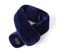 Écharpe chauffante d'hiver avec massage par vibrations, imperméable, rechargeable par USB et double commande, idéale pour le cyclisme et les sports de plein air.