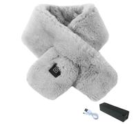 Écharpe chauffante, écharpe chauffante - Cache-cou rechargeable avec 3 réglages - Coussin chauffant à chauffage rapide, fournitures d'hiver chaudes pour anniversaire, noël, saint-valentin, Gris, Se