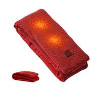 Écharpe chauffante pour | 3 contrôle de la température - Écharpe chauffante électrique | Pour femme, lui, adultes, pères, mères, maris, épouses, Rouge cerise, Refer to description