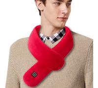 Écharpe chauffante pour homme | Coussin chauffant chaud et rapide - 3 réglages de température - Écharpe chauffante rechargeable, pour temps froid, hiver, Noël, ski, course à pied, voyage en plein air