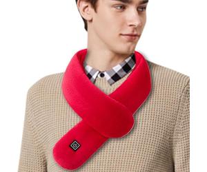 Écharpe chauffante pour homme | Coussin chauffant chaud et rapide - 3 réglages de température - Écharpe chauffante rechargeable, pour temps froid, hiver, Noël, ski, course à pied, voyage en plein air