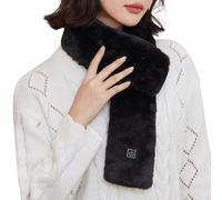 Écharpe chauffante pour le cou - Chargement USB doux à trois vitesses Contrôle de la température Tour de cou pour filles, femmes et hommes, Noir , 3-speed controllable temperature heating