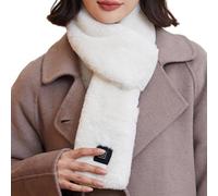 Écharpe chauffante pour le cou, écharpe chauffante pour l'hiver, la randonnée, la marche, la randonnée, blanc, 3-speed controllable temperature heating