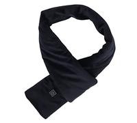 Écharpe chauffante SAXOJONON pour femmes et hommes, température réglable de 40 à 55 °C, pliable et portable, en tissu peluche court, alimentation USB pour les activités hivernales