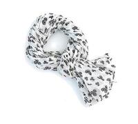 Echarpe Cheche blanc avec motifs Triskells - Hermines