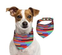 Écharpe colorée dystopique futurisme pour animal domestique bandana printemps été coton doux écharpe chiot écharpes accessoires réglables pour petites, moyennes et grandes filles, garçons, chiots de