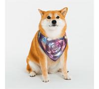 Écharpe colorée pour animal domestique motif vortex fractal élégant triangulaire, bandana pour animal domestique, lavable, pour fille, garçon, chien ou chat, taille M